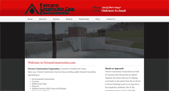 Desktop Screenshot of ferraroconstruction.com